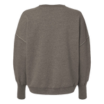 Ladies Gray Trident Sueded Crewneck Sweatshirt