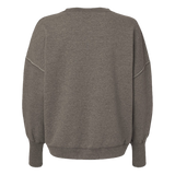 Ladies Gray Trident Sueded Crewneck Sweatshirt