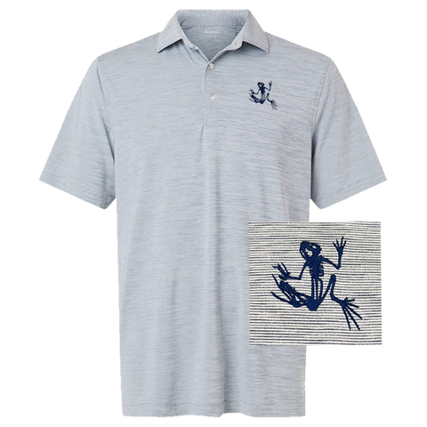 Bone Frog Men's Bohemian Striped Heather Performance Polo