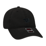 Otto Black Cap with 3D Black Trident