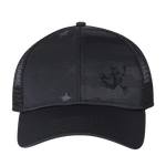 Bone Frog Debossed Stars and Stripes Mesh Back Cap