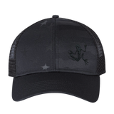 Bone Frog Debossed Stars and Stripes Mesh Back Cap