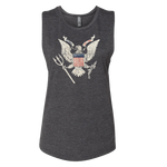Ladies Muscle Tank with Trident Presidential Eagle