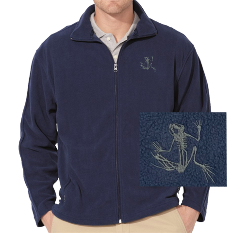 Bone Frog Navy Microfleece Full-Zip Jacket