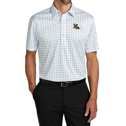 Freddy & Sammy Black/Carolina Blue Check Shirt Collar Polo