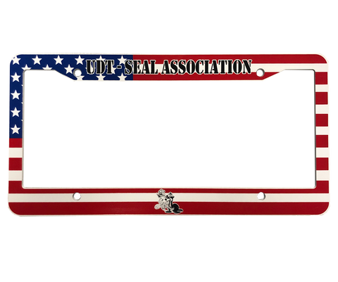 Red/White/Blue UDT-SEAL Association License Plate Frame