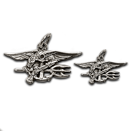 Oxidized Sterling Silver Trident Pendant - UDT-SEAL Store
 - 1