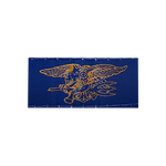 Dog Collar Royal Blue with Gold Trident