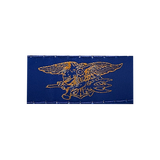 Dog Collar Royal Blue with Gold Trident